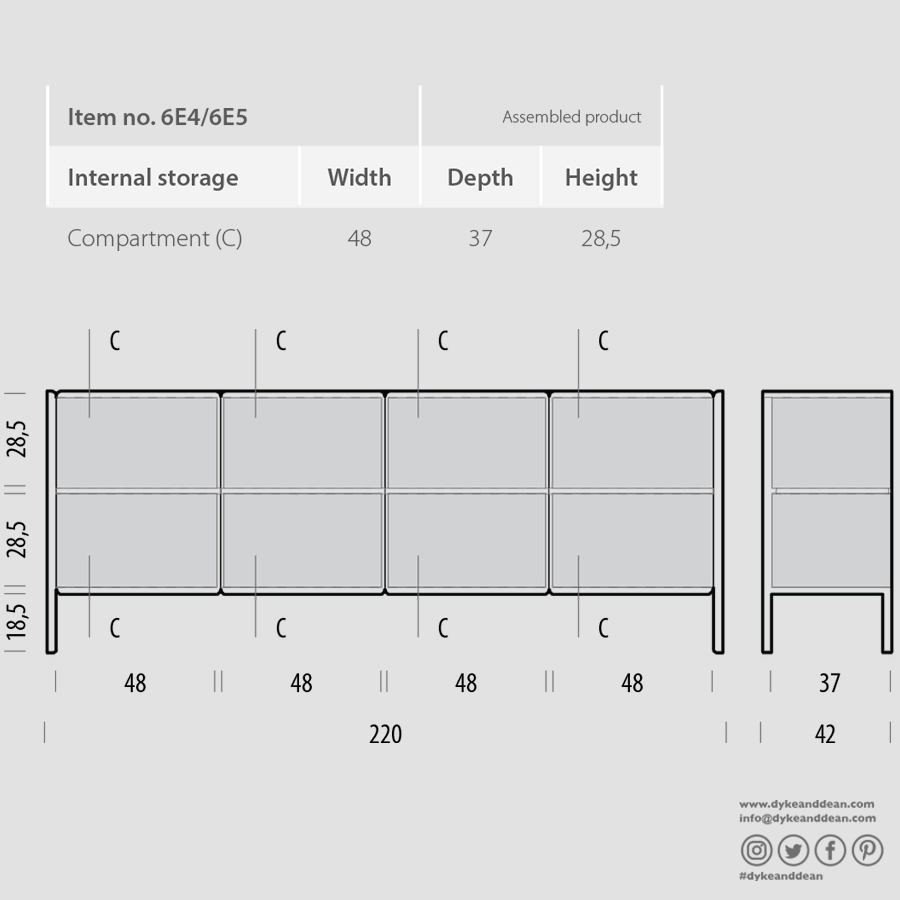 GAZZDA DVOR OAK SIDEBOARD CABINET - DYKE & DEAN