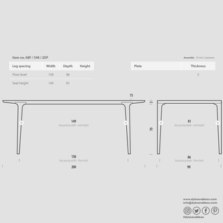 GAZZDA FAWN OAK DINING TABLE 200 - DYKE & DEAN