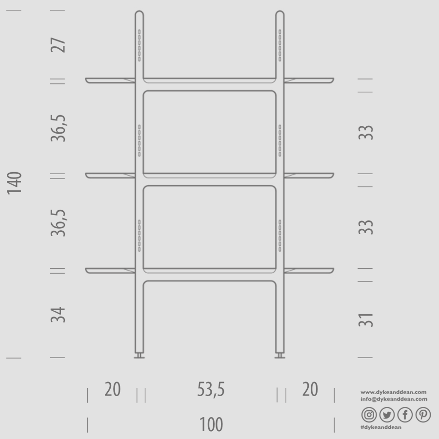 GAZZDA MUSE ROOM DIVIDER OAK SMALL - DYKE & DEAN