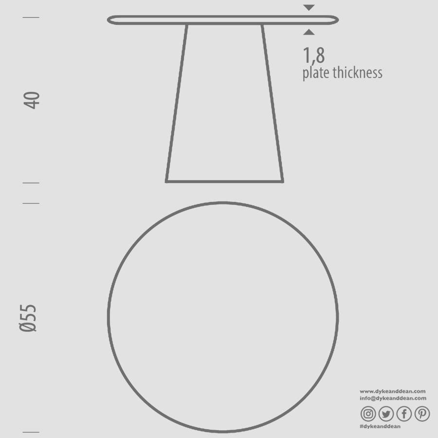 GAZZDA MUSHROOM SIDE TABLE 55 - DYKE & DEAN