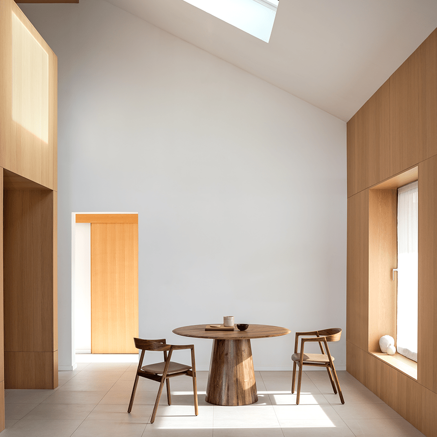 GAZZDA ROUND MUSHROOM DINING TABLE WALNUT - DYKE & DEAN