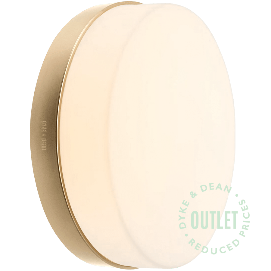 GENERAL OPAL DISC LIGHT BRASS SMALL OUTLET - DYKE & DEAN