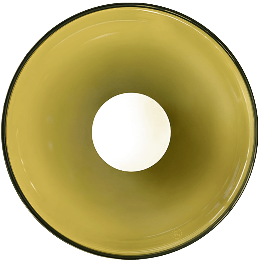 GLASS DISC WALL LIGHT GREEN 350mm - DYKE & DEAN