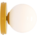 GLOBE OPAL WALL CEILING LIGHT MUSTARD - DYKE & DEAN