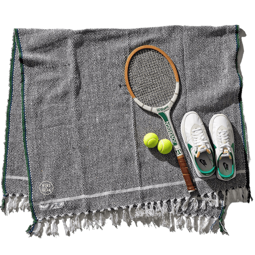 GREY COTTON CLUBHOUSE BLANKET - DYKE & DEAN