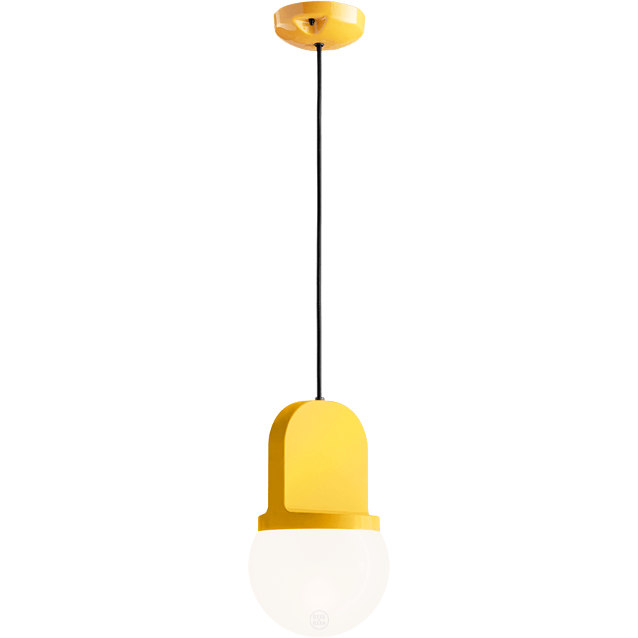 HABEA CERAMIC PENDANT LIGHT OPAL GLASS - DYKE & DEAN