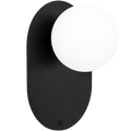 HANEA BLACK WATERPROOF GLOBE WALL LIGHT - DYKE & DEAN