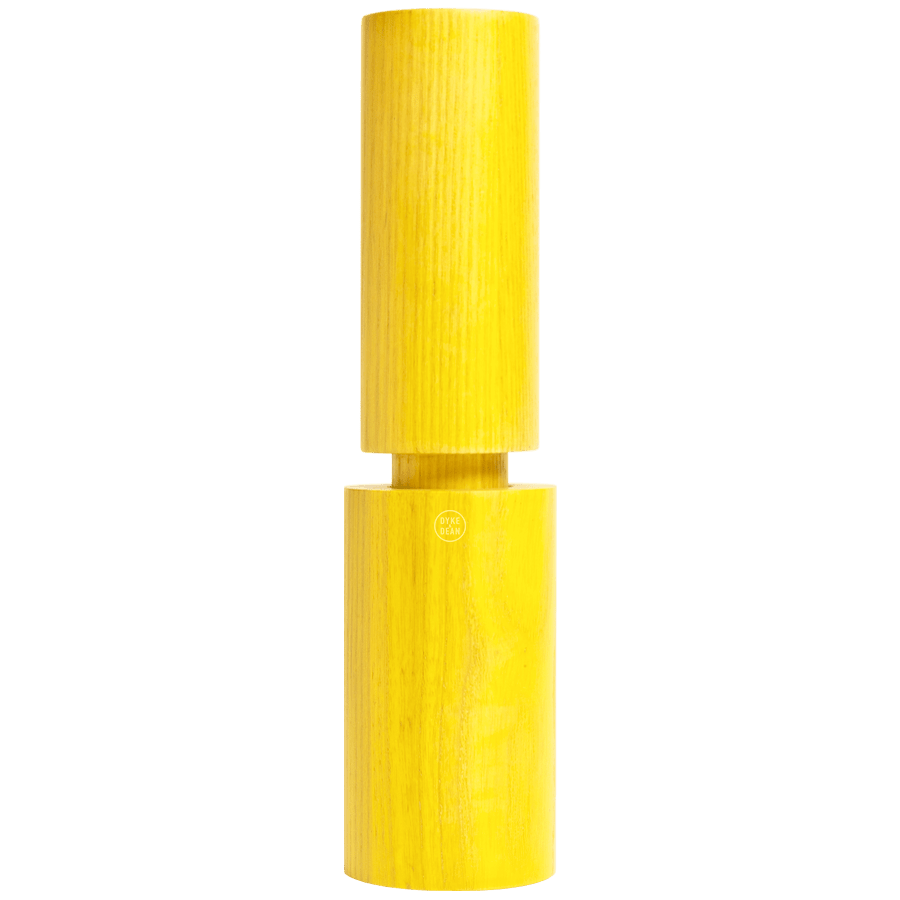 HOVE ASH WOOD SALT & PEPPER MILL ACID YELLOW - DYKE & DEAN
