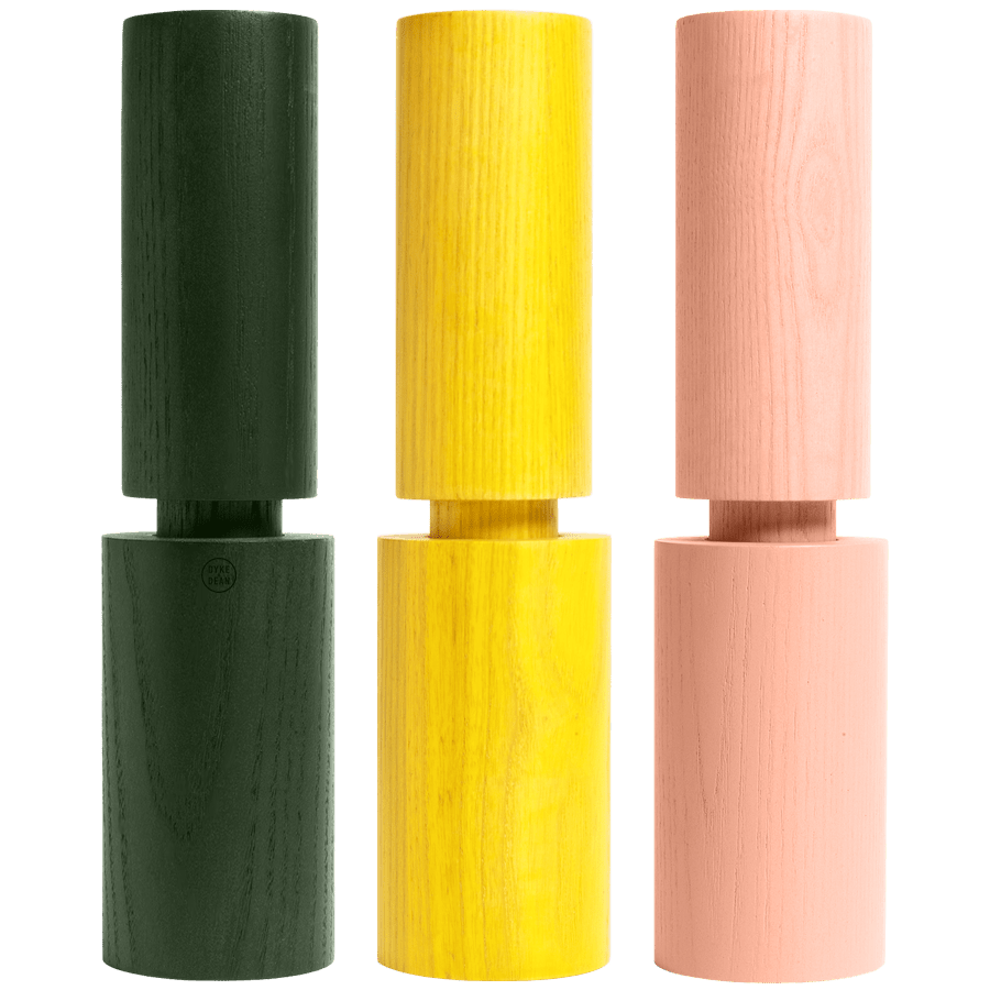 HOVE ASH WOOD SALT & PEPPER MILL ACID YELLOW - DYKE & DEAN