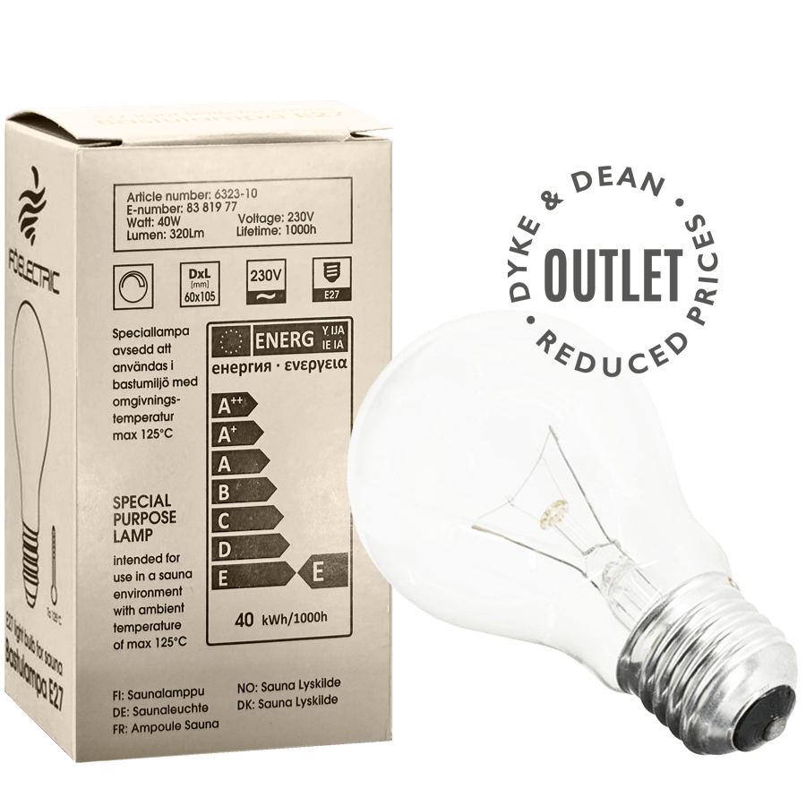 IFO ELECTRIC E27 40W LIGHT BULB OUTLET - DYKE & DEAN