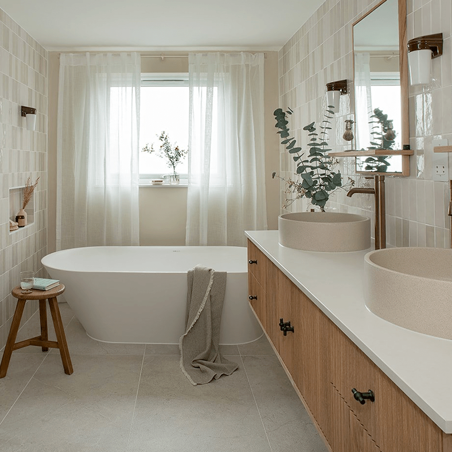 IFO ELECTRIC SINGLE PORCELAIN WALL LIGHT BROWN - DYKE & DEAN