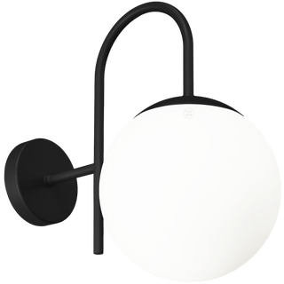 IP40 WATERPROOF OUTDOOR ARC WALL LIGHT LARGE GLOBE - DYKE & DEAN