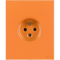 KATY PATY PORCELAIN PLATE 2 PIN EURO WALL SOCKET CARROT - DYKE & DEAN