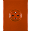 KATY PATY PORCELAIN PLATE EURO WALL SOCKET BRICK RED - DYKE & DEAN