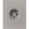 KATY PATY PORCELAIN PLATE EURO WALL SOCKET GREY - DYKE & DEAN