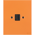 KATY PATY PORCELAIN PLATE HDMI WALL SOCKET CARROT - DYKE & DEAN