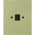 KATY PATY PORCELAIN PLATE HDMI WALL SOCKET MOSS GREEN - DYKE & DEAN