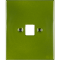 KATY PATY PORCELAIN PLATE PC/ USB WALL SOCKET GREEN - DYKE & DEAN
