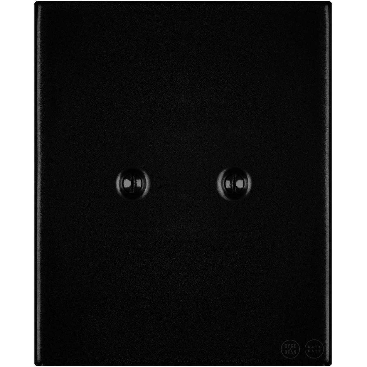 KATY PATY PORCELAIN PLATE WALL END SOCKET MATTE BLACK - DYKE & DEAN