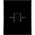 KATY PATY PORCELAIN PLATE WALL LIGHT SWITCH FAT BUTTON BLACK - DYKE & DEAN
