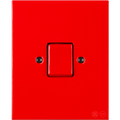 KATY PATY PORCELAIN PLATE WALL LIGHT SWITCH FAT BUTTON RED - DYKE & DEAN