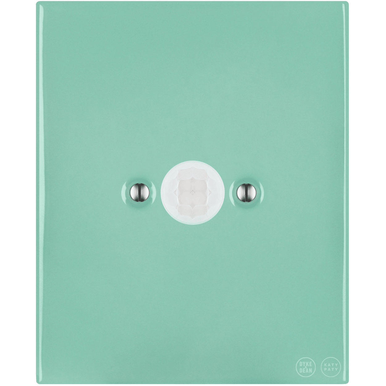 KATY PATY PORCELAIN PLATE WALL MOTION SENSOR MINT GREEN - DYKE & DEAN