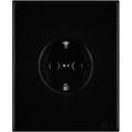 KATY PATY PORCELAIN PLATE WALL SCHUKO SOCKET MATTE BLACK - DYKE & DEAN