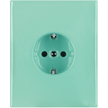 KATY PATY PORCELAIN PLATE WALL SCHUKO SOCKET MINT GREEN - DYKE & DEAN