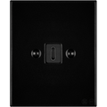 KATY PATY PORCELAIN PLATE WALL SOCKET MATTE BLACK USB - C - DYKE & DEAN