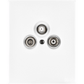 KATY PATY PORCELAIN PLATE WALL SOCKET TV ANTENNA WHITE - DYKE & DEAN
