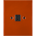 KATY PATY PORCELAIN PLATE WALL USB-C CHARGER BRICK RED - DYKE & DEAN