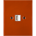 KATY PATY PORCELAIN PLATE WALL USB CHARGER BRICK RED - DYKE & DEAN