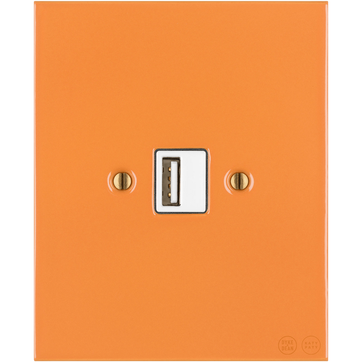 KATY PATY PORCELAIN PLATE WALL USB CHARGER CARROT - DYKE & DEAN