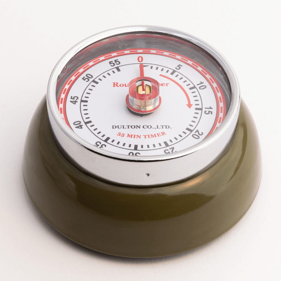 KITCHEN TIMER WITH MAGNET DRAB OLIVE - DYKE & DEAN