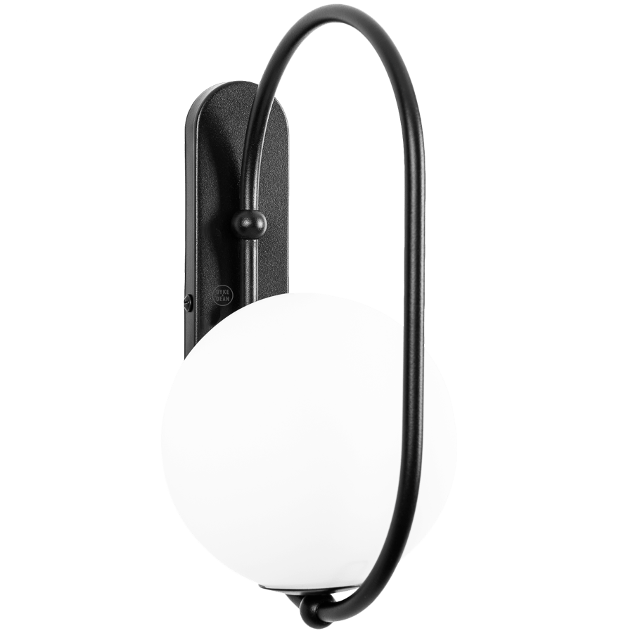KOBAN WATERPROOF LOOP WALL LIGHT BLACK - DYKE & DEAN