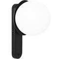 KUUL D WATERPROOF WALL LIGHT BEDSIDE BLACK - DYKE & DEAN