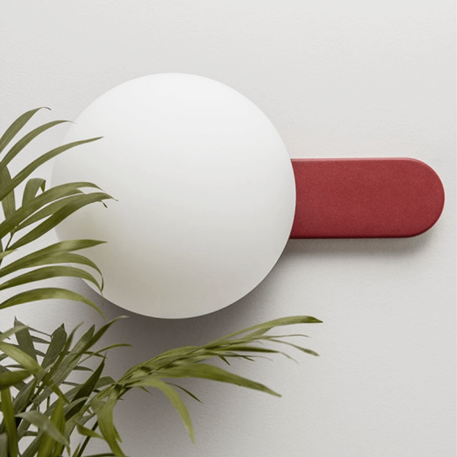 KUUL D WATERPROOF WALL LIGHT BEDSIDE BURGUNDY - DYKE & DEAN