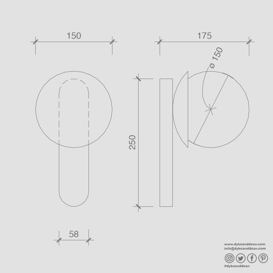 KUUL D WATERPROOF WALL LIGHT BEDSIDE WHITE - DYKE & DEAN