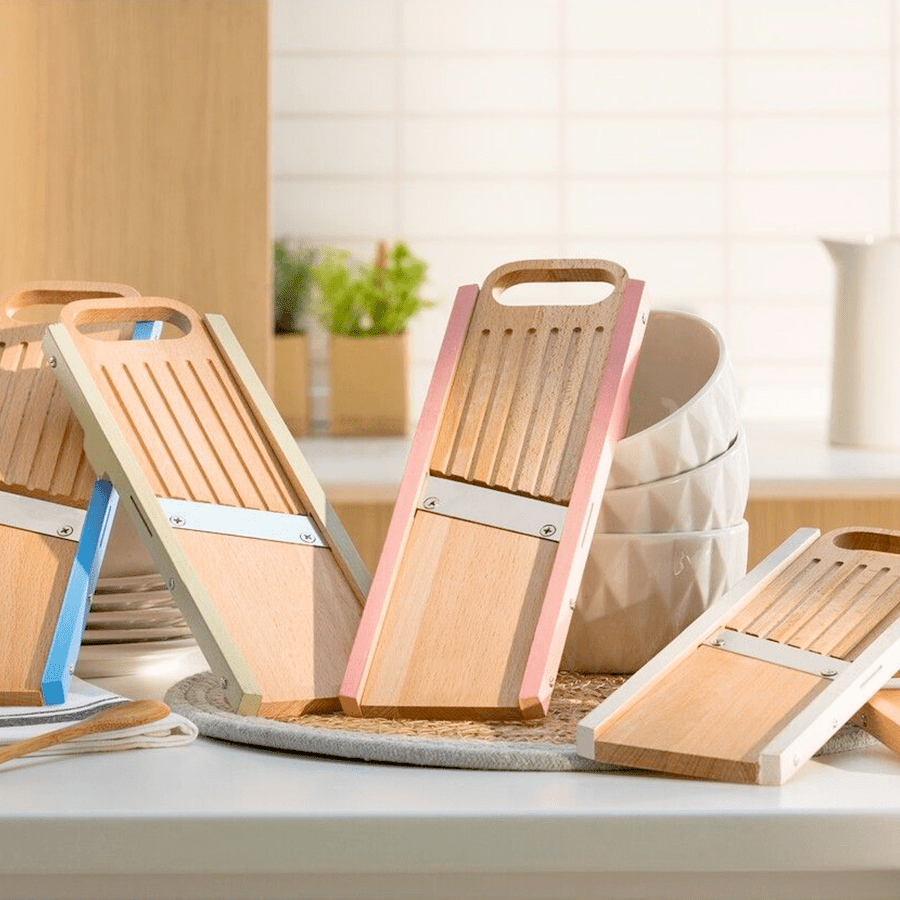 LA BONNE GRAINE WOODEN MANDOLIN KNIFE BLUE - DYKE & DEAN