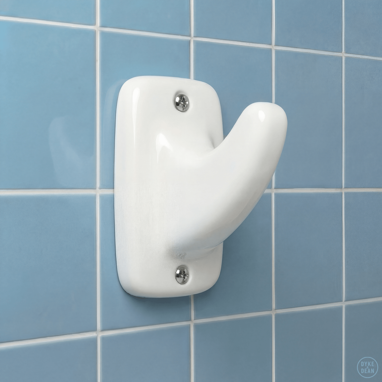 LARGE PORCELAIN WALL HOOK - DYKE & DEAN