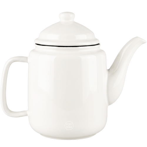 LARGE WHITE CERAMIC TEAPOT - DYKE & DEAN