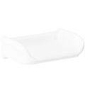 LARGE WHITE PORCELAIN BATHROOM SOAP DISH WITH SIDES - DYKE & DEAN