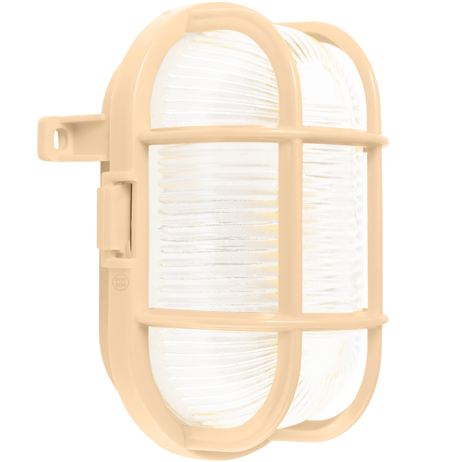 LIGHT BEIGE OVAL BULKHEAD - DYKE & DEAN
