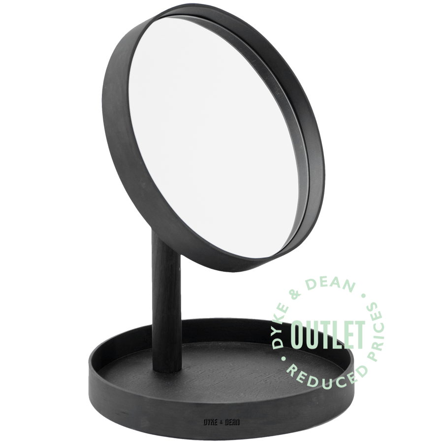 LOOK MAGNIFY MIRROR DARK OAK OUTLET - DYKE & DEAN