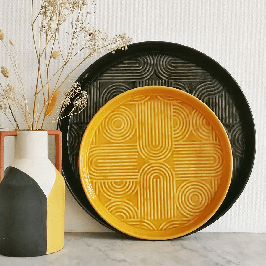 LUX PLATEAU TRAY GREEN 350mm - DYKE & DEAN