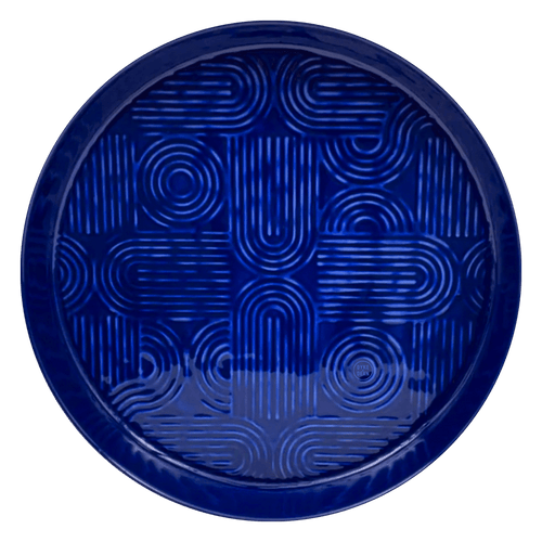 LUX PLATEAU TRAY LARGE DARK BLUE 450mm - DYKE & DEAN