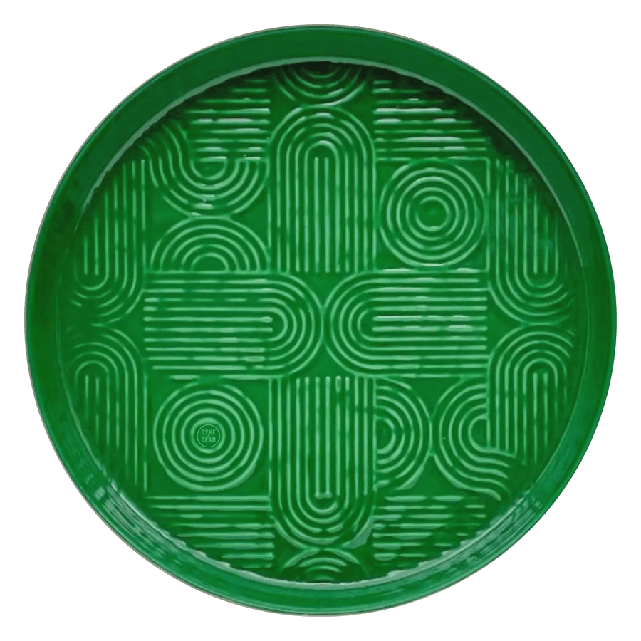 LUX PLATEAU TRAY LARGE GREEN 450mm - DYKE & DEAN