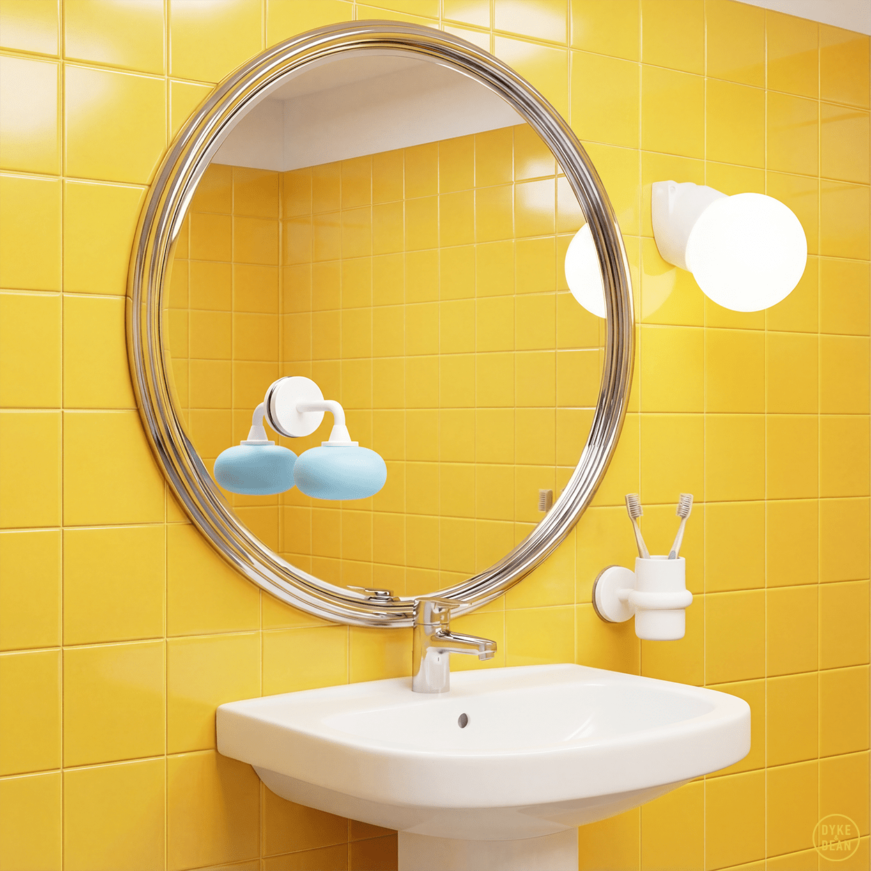 MAGNETIC SOAP HOLDER WHITE - DYKE & DEAN