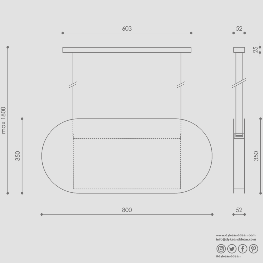 MALUMI A SUSPENSION PENDANT LIGHT WHITE - DYKE & DEAN
