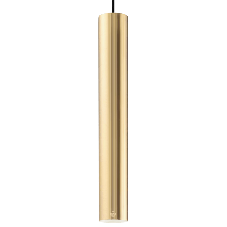 METAL TUBE BATON PENDANT LIGHT LONG BRASS TUBE PENDANT - DYKE & DEAN